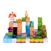 LEAN TOYS Magnetyczne Klocki Konstrukcyjne Kostki Kwadratowe Świat 3D 114 elementów