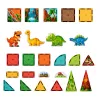 LEAN TOYS Magnetyczne Klocki Konstrukcyjne Dinozaury Wulkan 31 el.