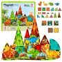 LEAN TOYS Magnetyczne Klocki Konstrukcyjne Dinozaury Wulkan 31 el.