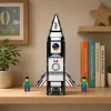 LEAN TOYS Magnetyczne Klocki Konstrukcyjne Rakieta Kosmiczna z Figurkami 26 szt.