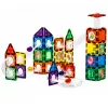 LEAN TOYS Magnetyczne Klocki Konstrukcyjne Zestaw Torów z Kulkami STEM i Dinozaurami – 92 elementy