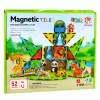 LEAN TOYS Magnetyczne klocki konstrukcyjne Dzikie zwierzęta Dżungla ZOO 52 szt.