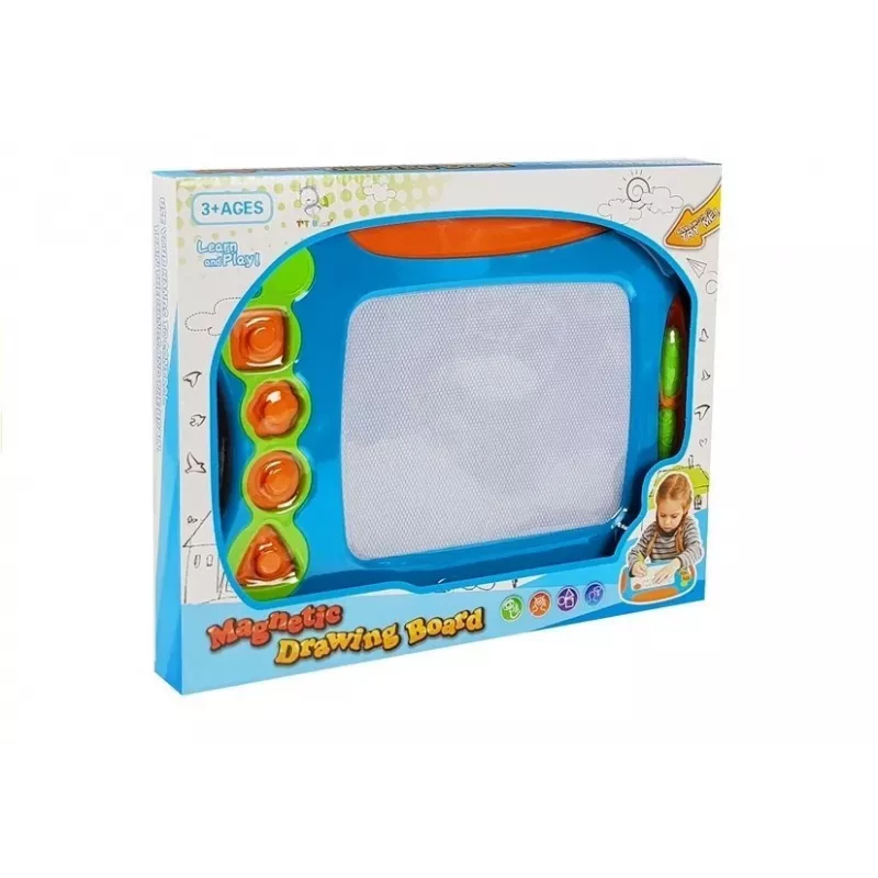 LEAN TOYS Magnetyczna Tablica do Rysowania z Geometrycznymi Stempelkami