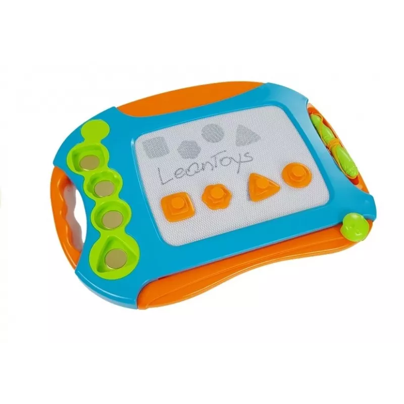 LEAN TOYS Magnetyczna Tablica do Rysowania z Geometrycznymi Stempelkami