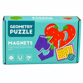 LEAN TOYS Magnetyczna Układanka Edukacyjna Owoce 30 Elementów – Edukacyjne Magnesy Owocowe na Tablicę, Tablicę Suchościeralną i Lodówkę