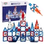 LEAN TOYS Magnetyczne Klocki Konstrukcyjne Kosmiczne Okna 90 szt. – Zestaw Budowlany STEM z ABS