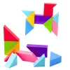 LEAN TOYS Magnetyczne Tangramy Kolorowe Puzzle Naklejki 9 szt.
