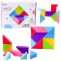 LEAN TOYS Magnetyczne Tangramy Kolorowe Puzzle Naklejki 9 szt.