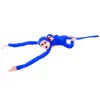 LEAN TOYS Mascot Pluszowa Małpa z Młodym, Niebieska 90 cm
