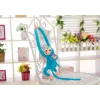 LEAN TOYS Mascot Pluszowa Małpa z Młodym, Niebieska 90 cm