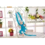 LEAN TOYS Mascot Pluszowa Małpa z Młodym, Niebieska 90 cm