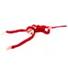 LEAN TOYS Mascot Pluszowa Małpa z Młodym, Czerwona 70 cm