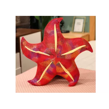 LEAN TOYS Mascot Pluszowa Rozgwiazda Poduszka Czerwona 20 cm