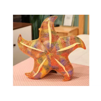 LEAN TOYS Mascot Pluszowa Gwiazda Morska Poduszka Żółta 20 cm