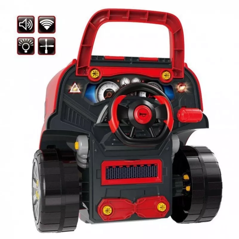 LEAN TOYS Zestaw Mechanika, Ciężarówka do Demontażu, Narzędzia Warsztatowe