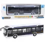 LEAN TOYS Metalowy autobus miejski Biały 1:43 Model z napędem pull-back i otwieranymi drzwiami