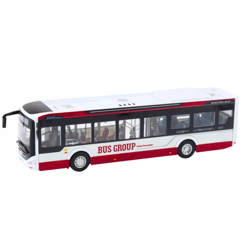 LEAN TOYS Metalowy autobus miejski z dźwiękiem i światłami 1:42