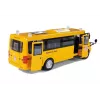 LEAN TOYS Metal School Bus z Napędem Tarcia, Model Odlewany Ciśnieniowo