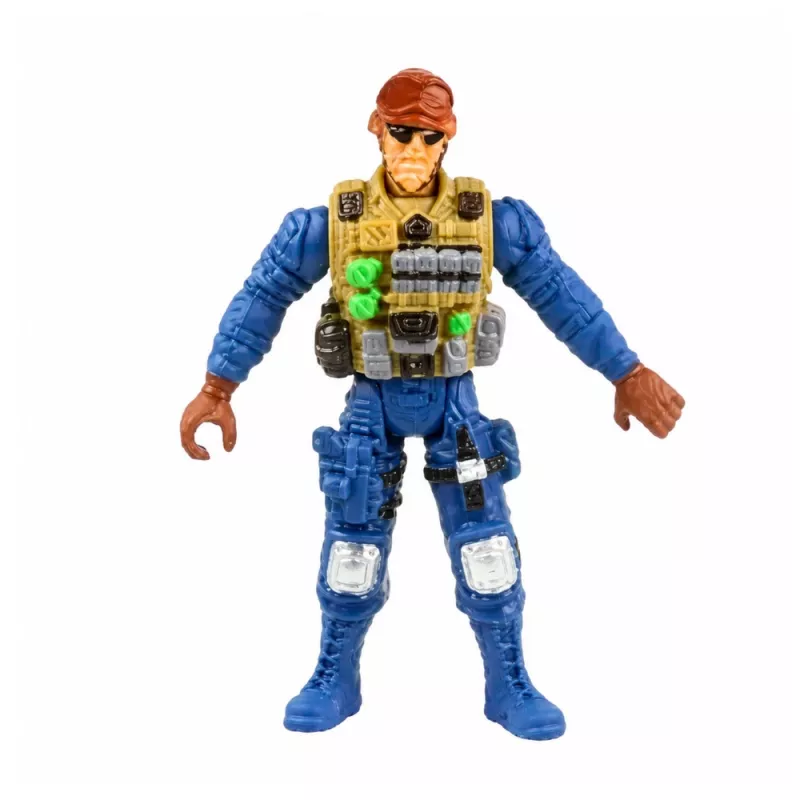 LEAN TOYS Wojskowy Samolot Szturmowy z Figurką Żołnierza, Wyrzutnie, Światła i Dźwięki