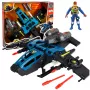 LEAN TOYS Wojskowy Samolot Szturmowy z Figurką Żołnierza, Wyrzutnie, Światła i Dźwięki
