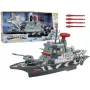 LEAN TOYS Military Set Military Ship Battle Army Cannons Lights Sounds