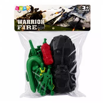 LEAN TOYS Zestaw wojskowy żołnierze transporter opancerzony 14 szt.