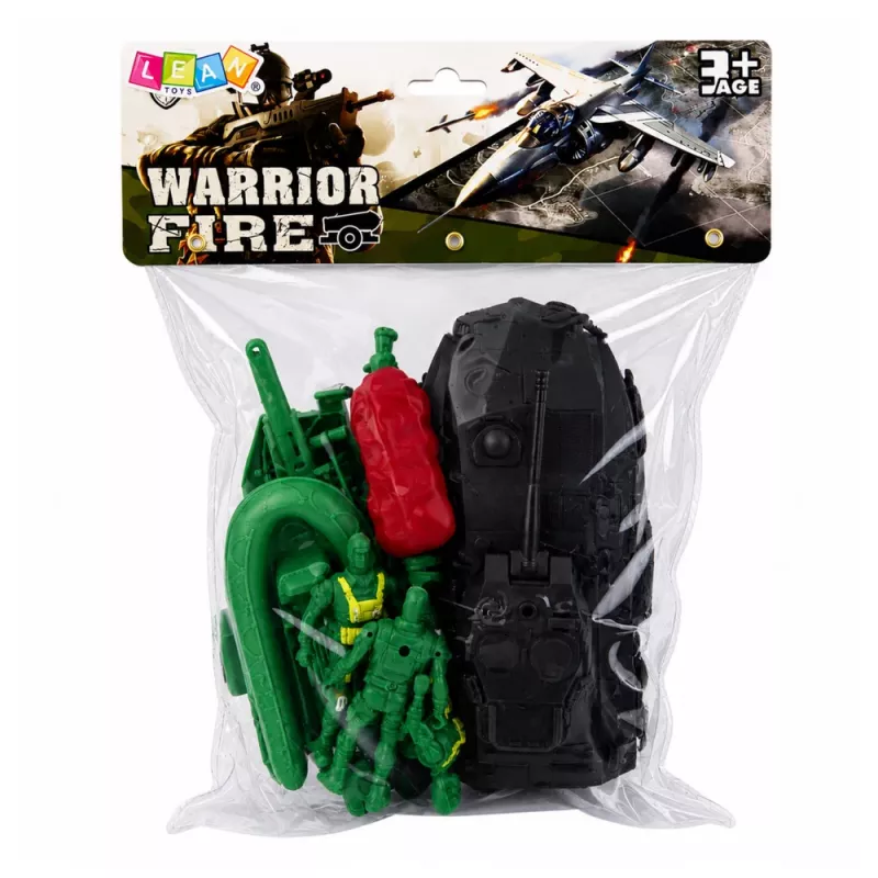 LEAN TOYS Zestaw wojskowy żołnierze transporter opancerzony 14 szt.