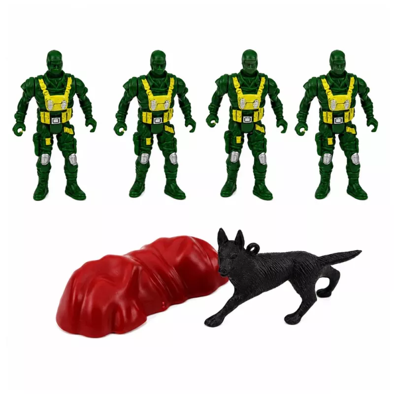 LEAN TOYS Zestaw wojskowy żołnierze transporter opancerzony 14 szt.