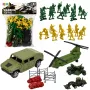 LEAN TOYS Zestaw wojskowy Żołnierze Helikopter Pojazdy Baza 58 szt.