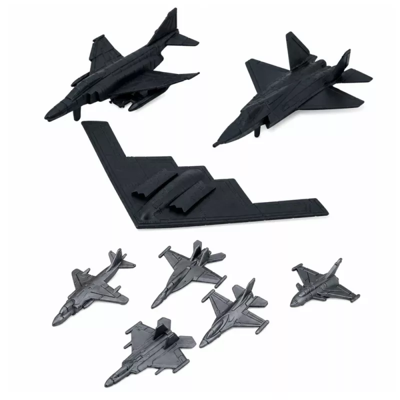 LEAN TOYS Zestaw wojskowy Żołnierze Pojazdy Statki Myśliwce Baza 54 szt.