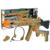 LEAN TOYS Zestaw Broni Wojskowej Karabin Pistolet Słuchawki Gwizdek Światła