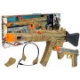 LEAN TOYS Zestaw Broni Wojskowej Karabin Pistolet Słuchawki Gwizdek Światła