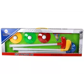 LEAN TOYS Mini Golf Set dla Dzieci, Kije, 12 Części