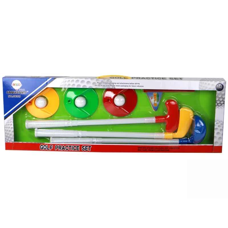 LEAN TOYS Mini Golf Set dla Dzieci, Kije, 12 Części