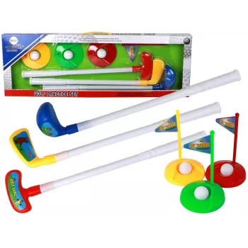 LEAN TOYS Mini Golf Set dla Dzieci, Kije, 12 Części