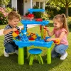 LEAN TOYS Wielopoziomowy Stół Wodny z Krzesełkiem i Akcesoriami 63cm
