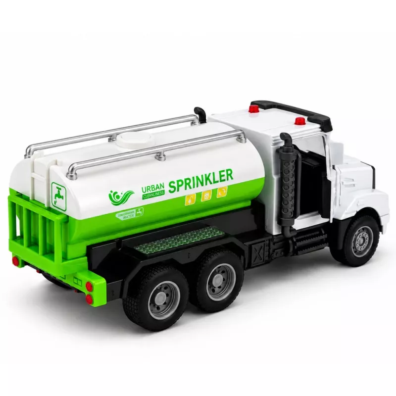 LEAN TOYS Pojazd komunalny z metalową kabiną, otwierane drzwi, światła i dźwięki, skala 1:46