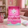 LEAN TOYS Music Box Jewelry Box Rotating Unicorn Pink