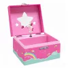 LEAN TOYS Music Box Jewelry Box Rotating Unicorn Pink