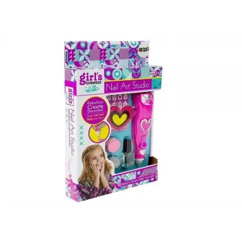LEAN TOYS Zestaw do malowania paznokci z dozownikiem i brokatowym lakierem