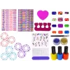 LEAN TOYS Zestaw do Malowania Paznokci Lakiery Naklejki Wzory Brokaty