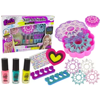 LEAN TOYS Zestaw do Stylizacji Paznokci dla Małych Dam Nail Art Studio
