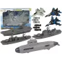 LEAN TOYS Naval Army Set Naval Base Jets Bombs