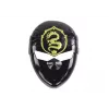 LEAN TOYS Zestaw Ninja Warrior z maską, mieczem, sztyletami, shurikenami, łukiem i strzałami – czerwone zdobienia (10 elementów)