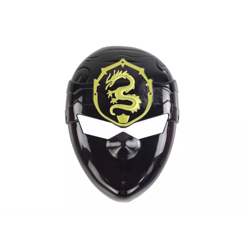 LEAN TOYS Zestaw Ninja Warrior z maską, mieczem, sztyletami, shurikenami, łukiem i strzałami – czerwone zdobienia (10 elementów)