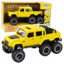 LEAN TOYS Samochód terenowy z napędem frykcyjnym, światła i dźwięki, żółty, 6x6, 1:16