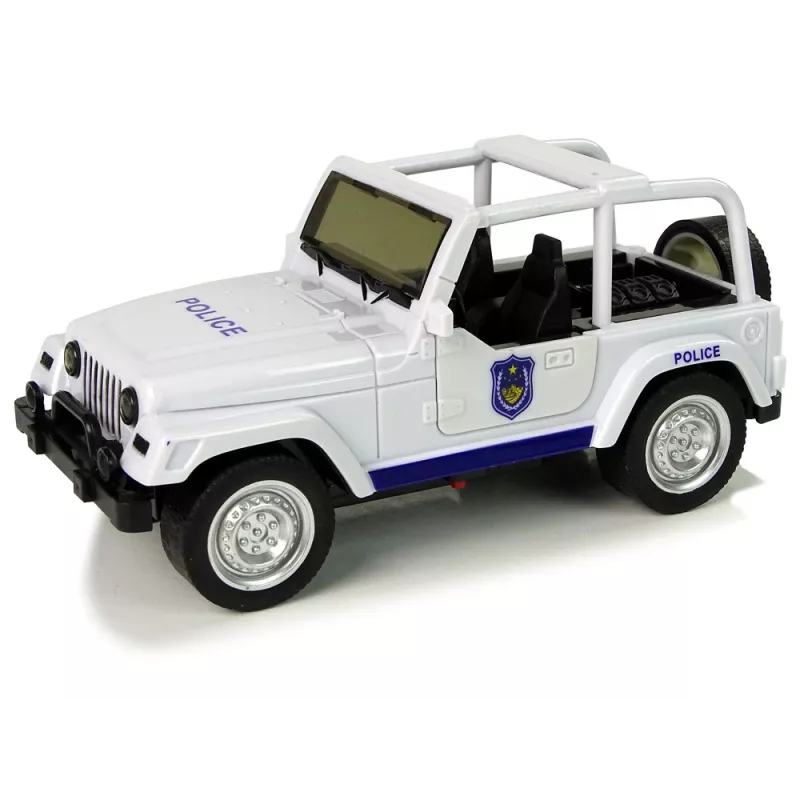 LEAN TOYS Off-Road Police Car White