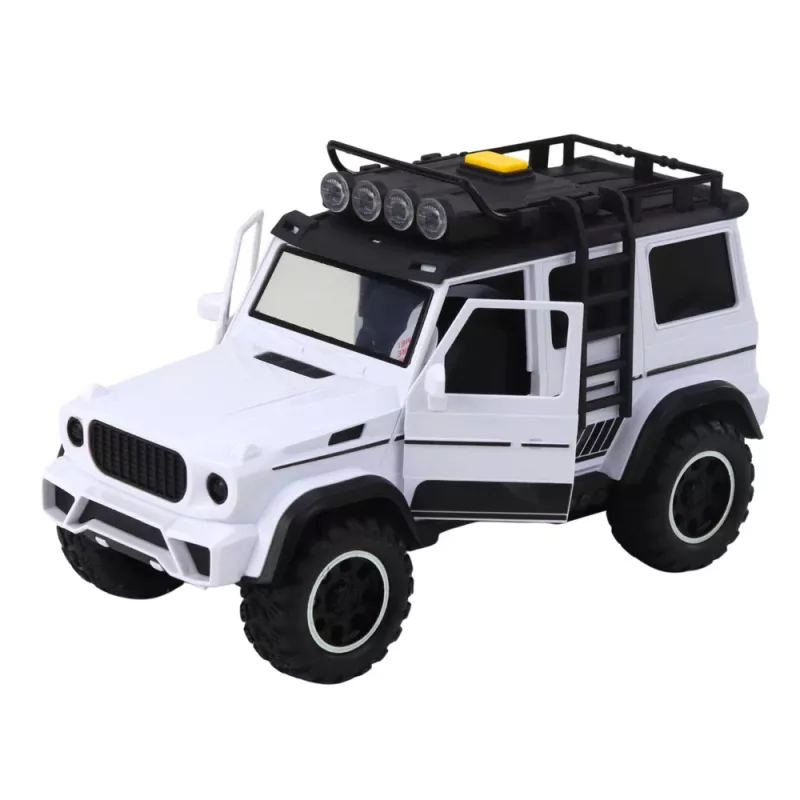 LEAN TOYS Pojazd terenowy z przyczepą dla konia, figurką, światłami i dźwiękami