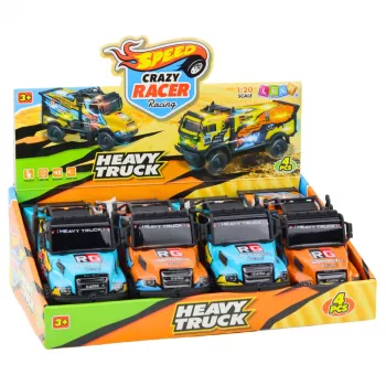 LEAN TOYS Offroad RC Truck 1:16 Skala Pomarańczowy Niebieski ze Światłami i Dźwiękami