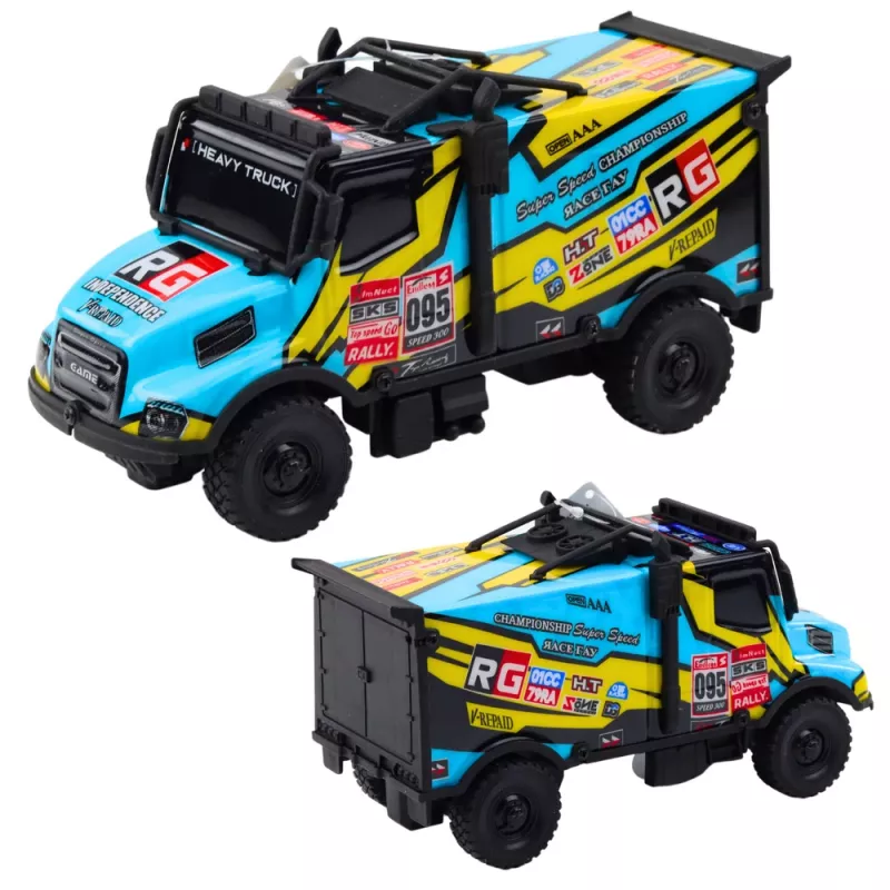LEAN TOYS Offroad RC Truck 1:16 Skala Pomarańczowy Niebieski ze Światłami i Dźwiękami